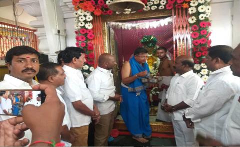  Ammavari Navratri celebrations started  MLA Chirumurthy who was present