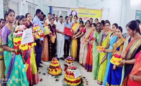 Grand Bathukamma celebrations at Gurrampodu MPDO office.
