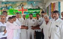 It was MLA Abraham who presented a check of over four lakh rupees to MB Church