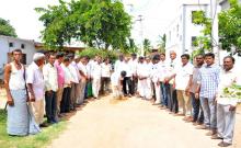Municipal Chairman Ven Reddy Raju started the construction work of CC Road Councilor Sridhar Babu