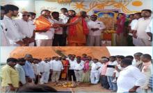  Former MLA T Rammohan Reddy laid the foundation stone for the new temple