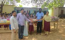 Distribution of bags, note books, tablets, pens and gift pockets to students under the auspices of Grace Service Society charity organization