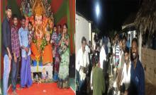  As part of the Ganapati Navratri celebrations, Maha Annadana was organized in the seventh ward