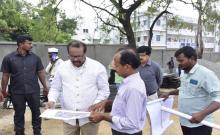 "Architecture works being constructed on the main road leading to the district sports ground should be completed expeditiously" --- District Collector S. Venkatarao