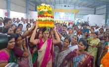 Grand Bathukamma celebrations under the guidance of Anganwadi teachers