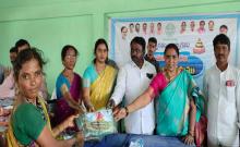 MLA who distributed Bathukamma sarees to Rajoli mandal women. ZP Chairman.