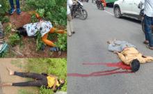 Two wheeler killed, one seriously injured when RTC bus overtaking DCM collided with it