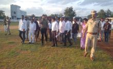 District Collector MLA Balaraju inspected the Vajrotsava arrangements.