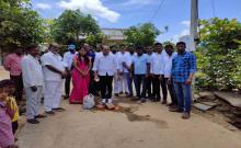 Chairman Ven Reddy Raju started the underground drainage works Councilor Vanaja Anil