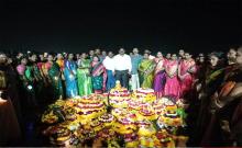 Bathukamma is a great festival of worshiping flowers