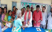  MLA distributed Bathukamma sarees to girls