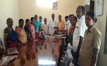 MP Karnati Swamy Yadav distributed the Bathukamma sarees