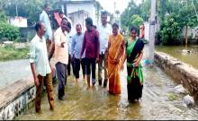 Relief measures for flood prevention in Mandal Centre..  MPP Yatakula Jyoti Madhubabu..