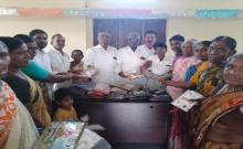 MPP Sarpanch who distributed Bathukamma sarees