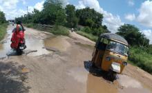 Condition of roads in Sansthan Narayanapur mandal