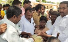 Congress party leaders inspected the tribal ashram school