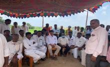Congress party in-charge Tirupati Reddy visited the former sarpanch