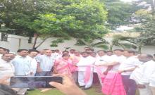 Joining the TRS party in the presence of Minister Jagadishwar Reddy
